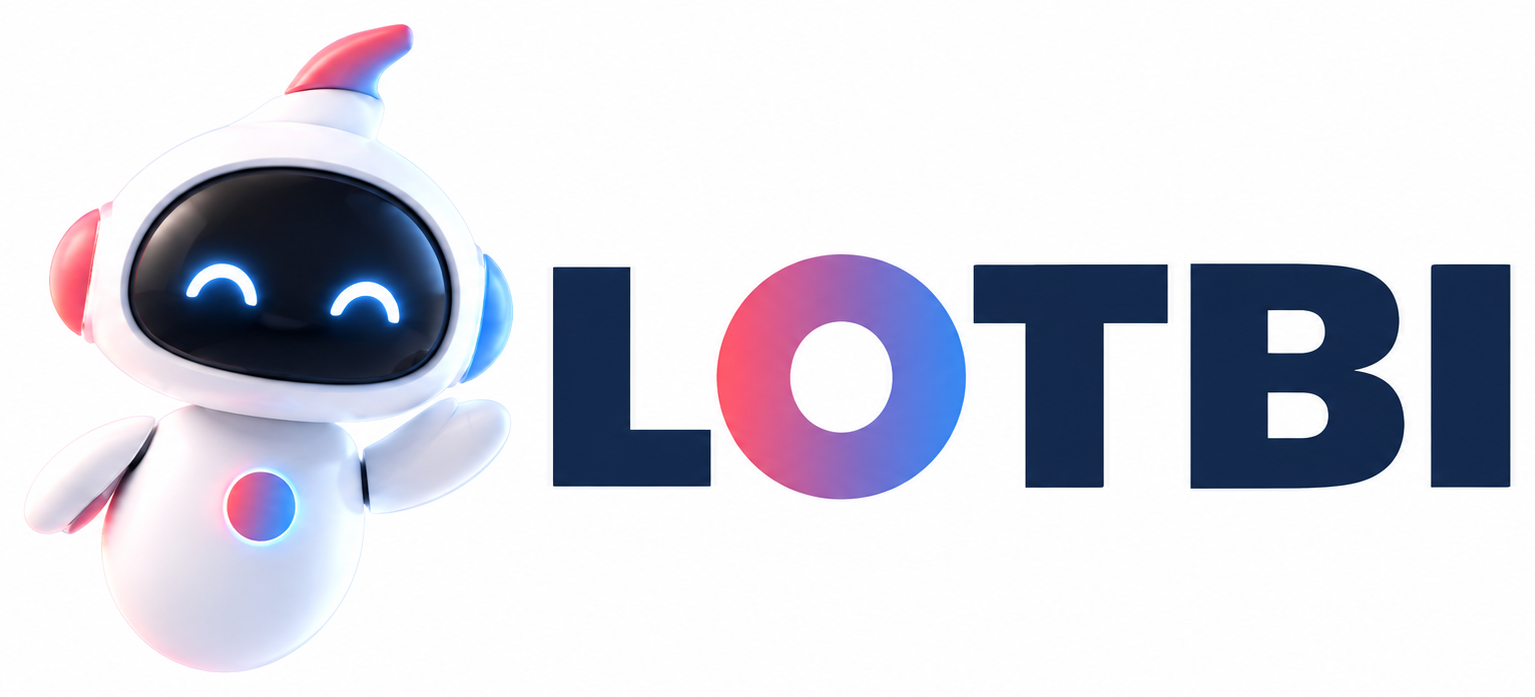 웃으며 손을 흔드는 LOTBI 캐릭터